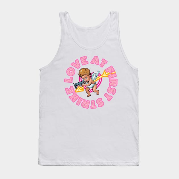 Love at First strike cupid Tank Top by JOKEST